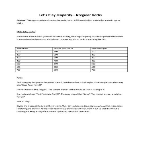 jeopardy irregular verbs