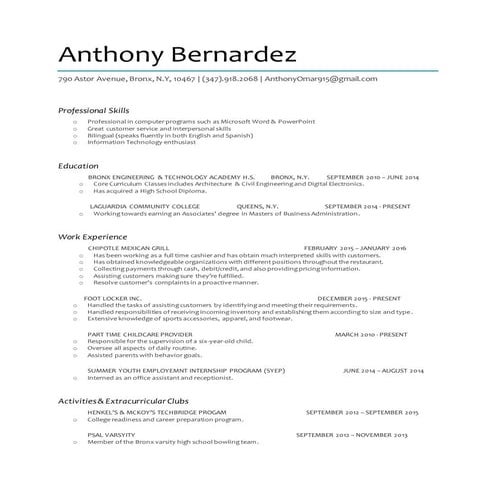 2016 Resume