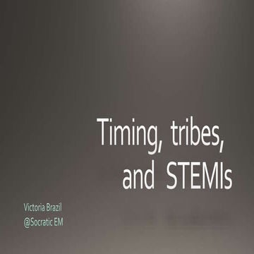 Brazil - Timing, Tribes and STEMI's
