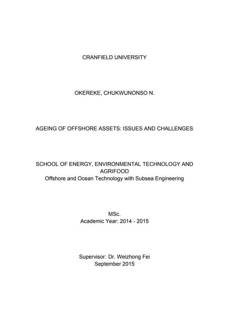 MSc Subsea Engineering Final Thesis