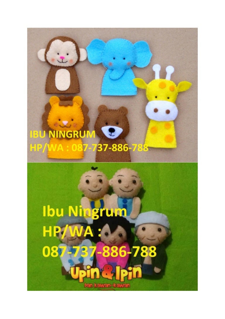 Wa 087 737 886 788 Jual Boneka Jari Flanel Hewan Palembang Grosir B