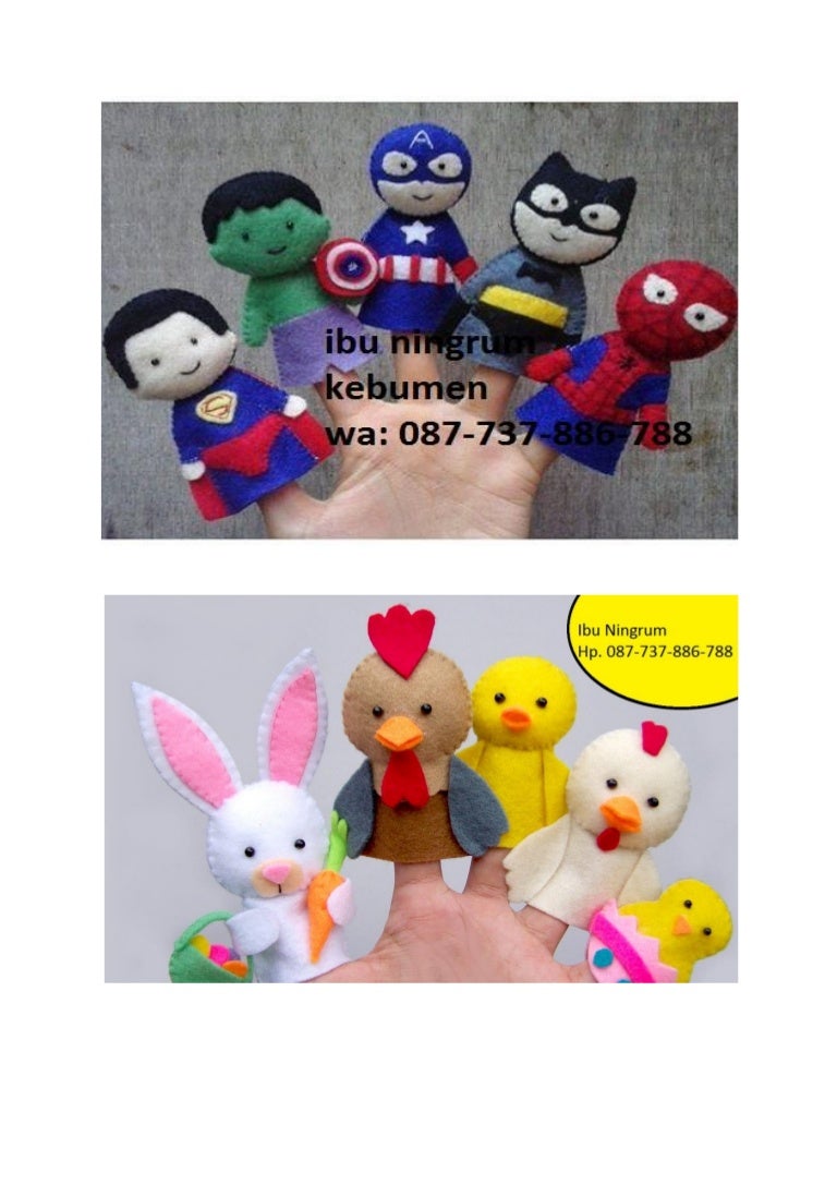 wa 087737886788, cara buat boneka jari kain flanel