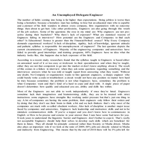 Engineering Unemployment | DOCX