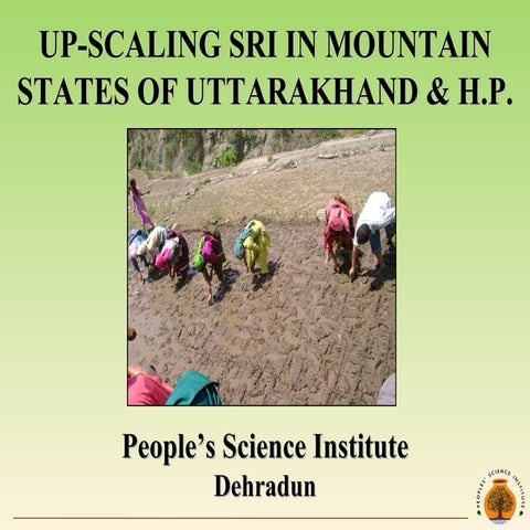 0875 Up-Scaling SRI in Mountain States of Uttarakhand and H.P