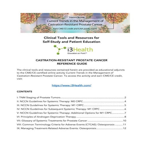 Castration-Resistant Prostate Cancer Reference Guide