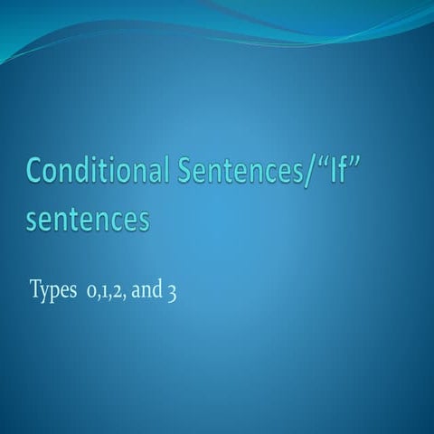 Conditional Sentences