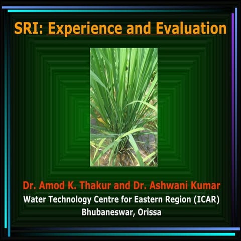 0886 SRI: Experience and Evaluation