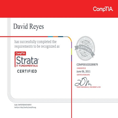 CompTIA Network+ ce certificate | PDF