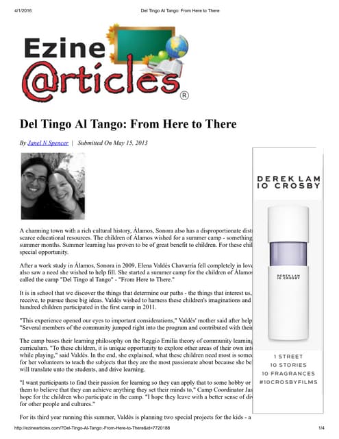 Del Tingo Al Tango_ From Here to There
