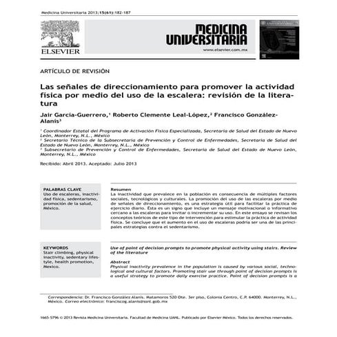 Uso de señales de direccionamiento para promover la activación física por medio del uso de la escalera