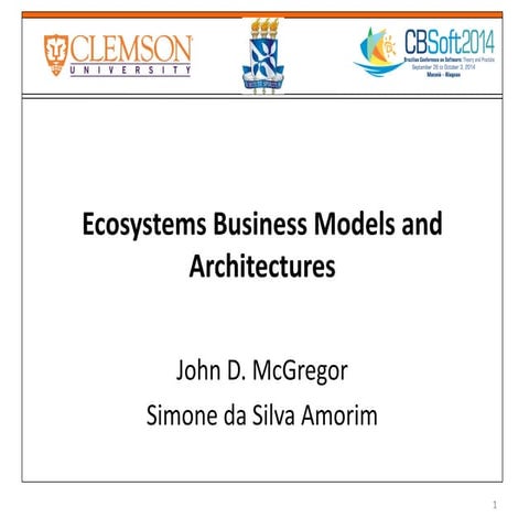 WDES 2014 paper: Ecosystem Business Models and Architectures