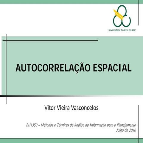 Autocorrelação espacial