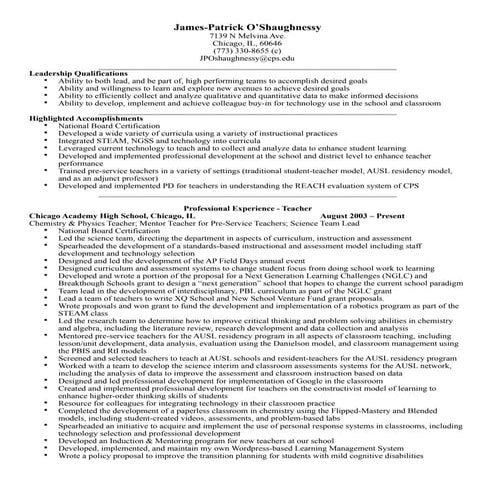 O'Shaughnessy Resume 2.22.16