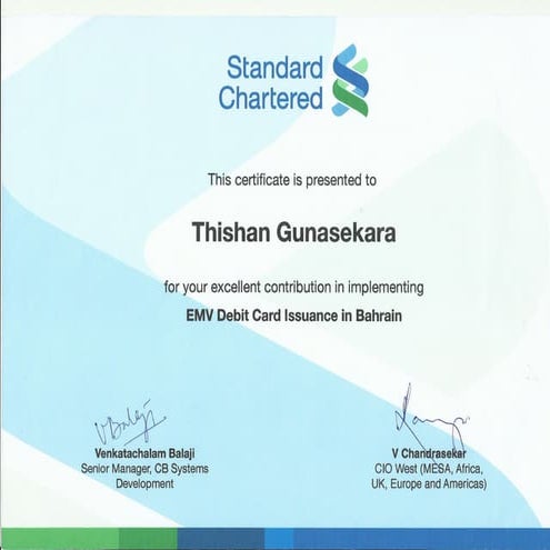 SCB EMV Implementation Bahrain 2007_CEO Bahrain | PDF
