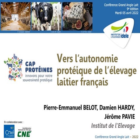 GAL2022 - Vers l'autonomie protéique de l'élevage laitier français