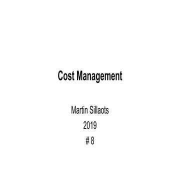 Project Cost Management