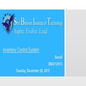 inventory control system