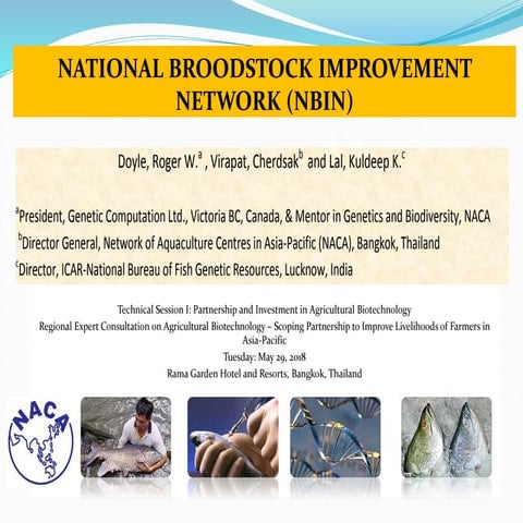 National Broodstock Improvement Network (NBIN)