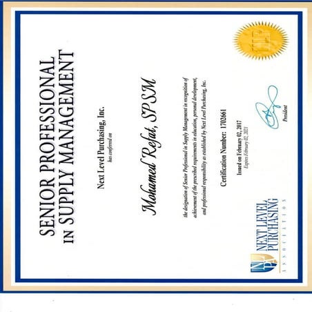 SPSM Certificate | PDF