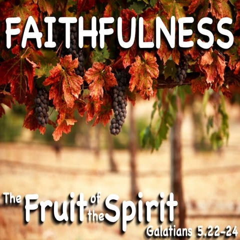 The Fruit of the Spirit is Faithfulness