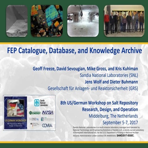 08 FEP Catalogue, Database, and Knowledge Archive