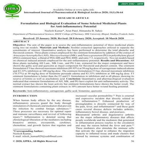 Formulation and evaluation of allicin and curcumin gel | PPTX