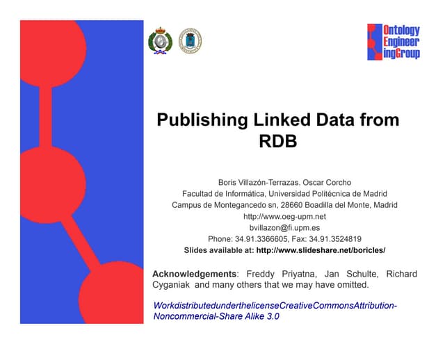 Publishing Linked Data from RDB