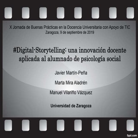 #Digital-Storytelling: una innovación docente aplicada al alumnado de psicolo...