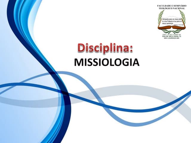 Disciplina de Missiologia