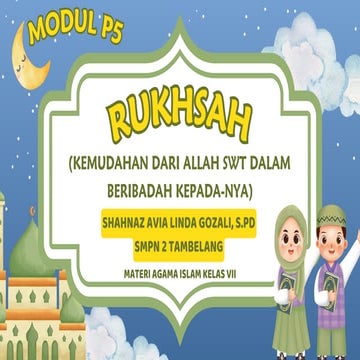 BAB 9_Rukhsah dalam Beribadah.pptx kelas VII | PPTX