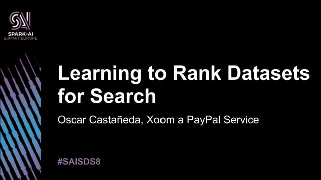 Learning to Rank Datasets for Search with Oscar Castaneda