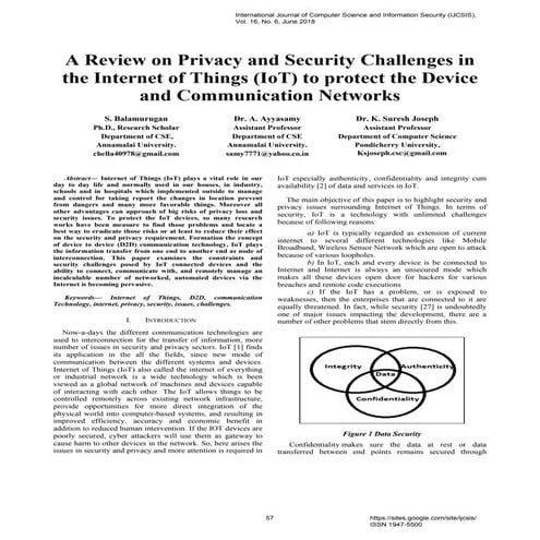 A Review on Privacy and Security Challenges in the Internet of Things (IoT) t...