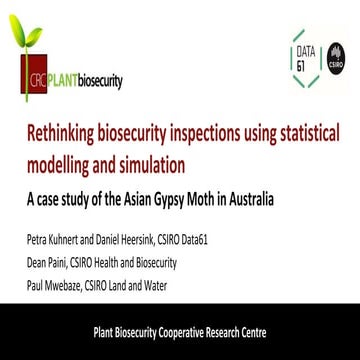 Rethinking biosecurity inspections using statistical modelling and simulation...