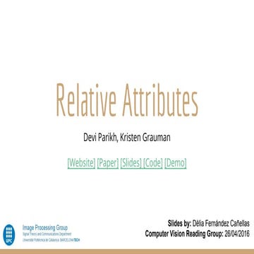 Relative attributes