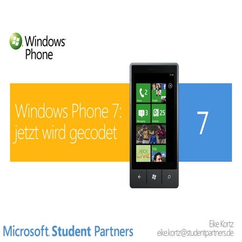 Windows Phone 7: jetzt wird gecodet