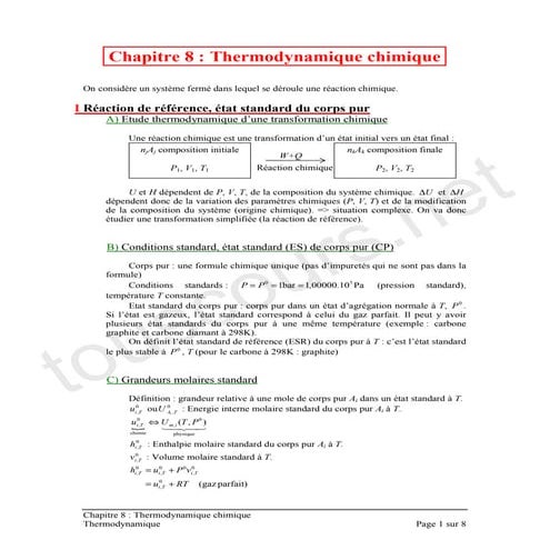 08 thermodynamique chimique