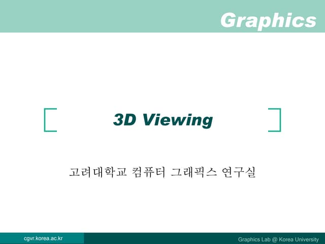 viewing3d pipeline