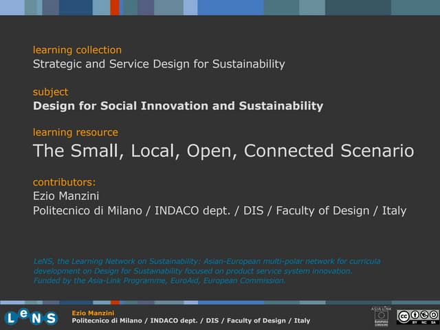 The Small, Local, Open, Connected S...