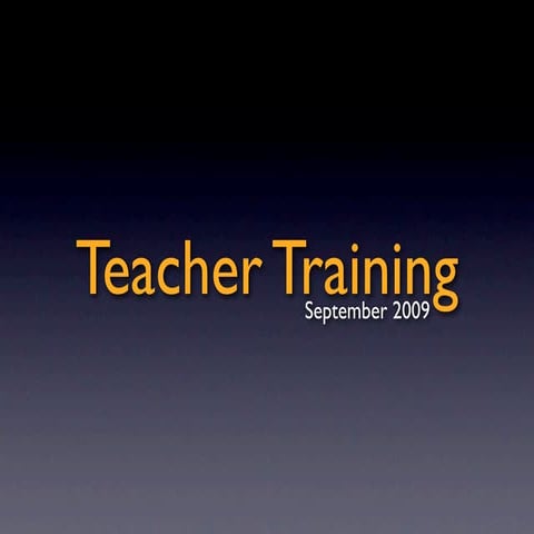 BCM Teacher Training Story Board