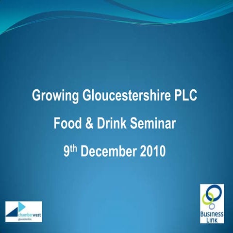 Opportunities for growth - food & drink sector event - 09.12.10