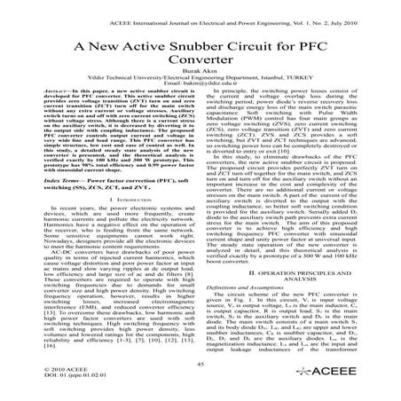 A New Active Snubber Circuit for PFC Converter