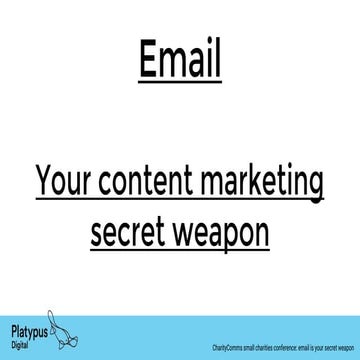 Effective email. Small charities communications conference, 23 September 2016