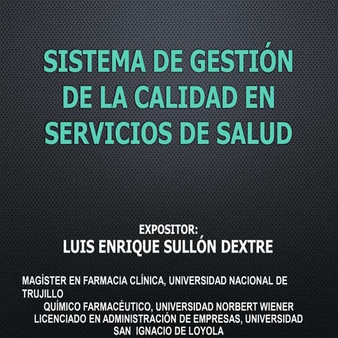 Dimensiones de la calidad en salud. | PDF