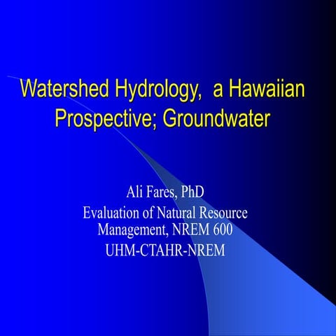 09-27 Lecture.ppt Hydrogeology Geology 2