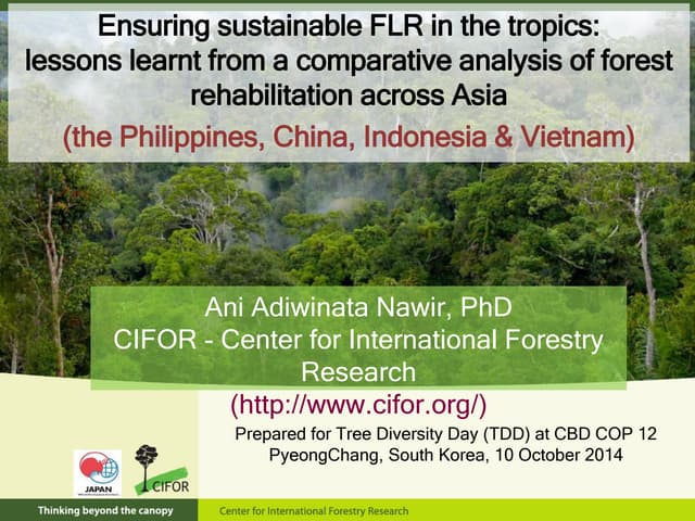 09 ani-a-nawir-cifor-sustainable-flr-tropics-tree-diversity-day-2014-cop12
