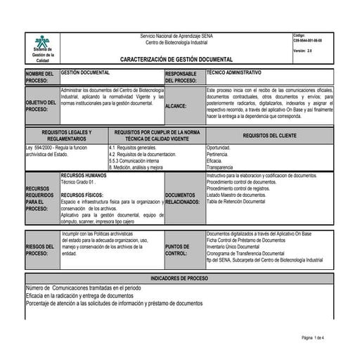 Caracterizacion Gestión Documental
