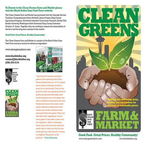 Clean Greens Farm: Inner City Social Jusitice for the Poor  
