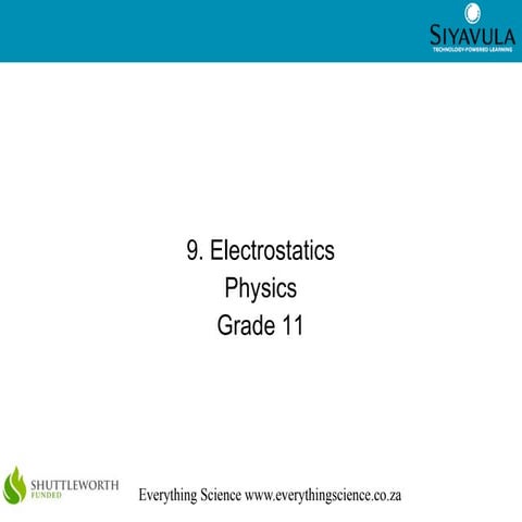 Electrostatics - grade 11