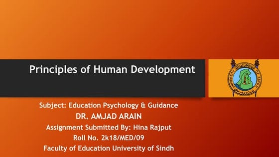 Stages of Human development According to the Hurlock. | PPT