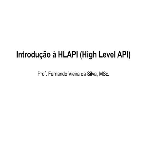 Introdução à Unity High Level API (HLAPI)